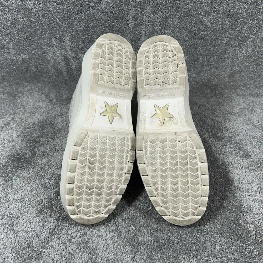 Converse A08395C All Star Kids Size 5 Beige Chelsea Lugged High Top Boots Used